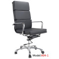 Modern High Back Leather Chrome Iron Swivel Office Chair (A2005)